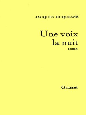 cover image of Une voix la nuit